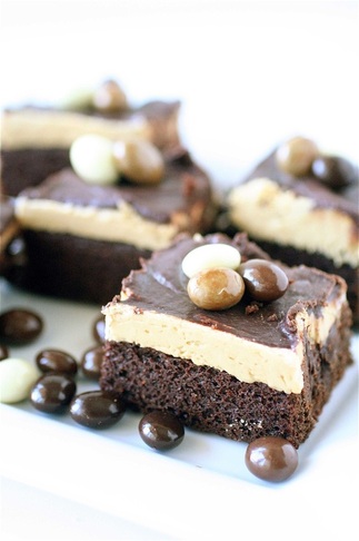 Triple layer cappuccino brownies
